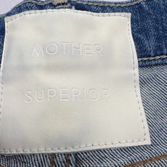 Mother Superior The Dutchie Short Fray Blue Denim Cutoff Shorts Size 28 - Picture 6 of 14